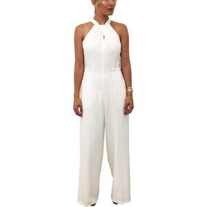 Julia Jordan Womens Twist Front Halter Jumpsuit JJ36624 Ivory 14